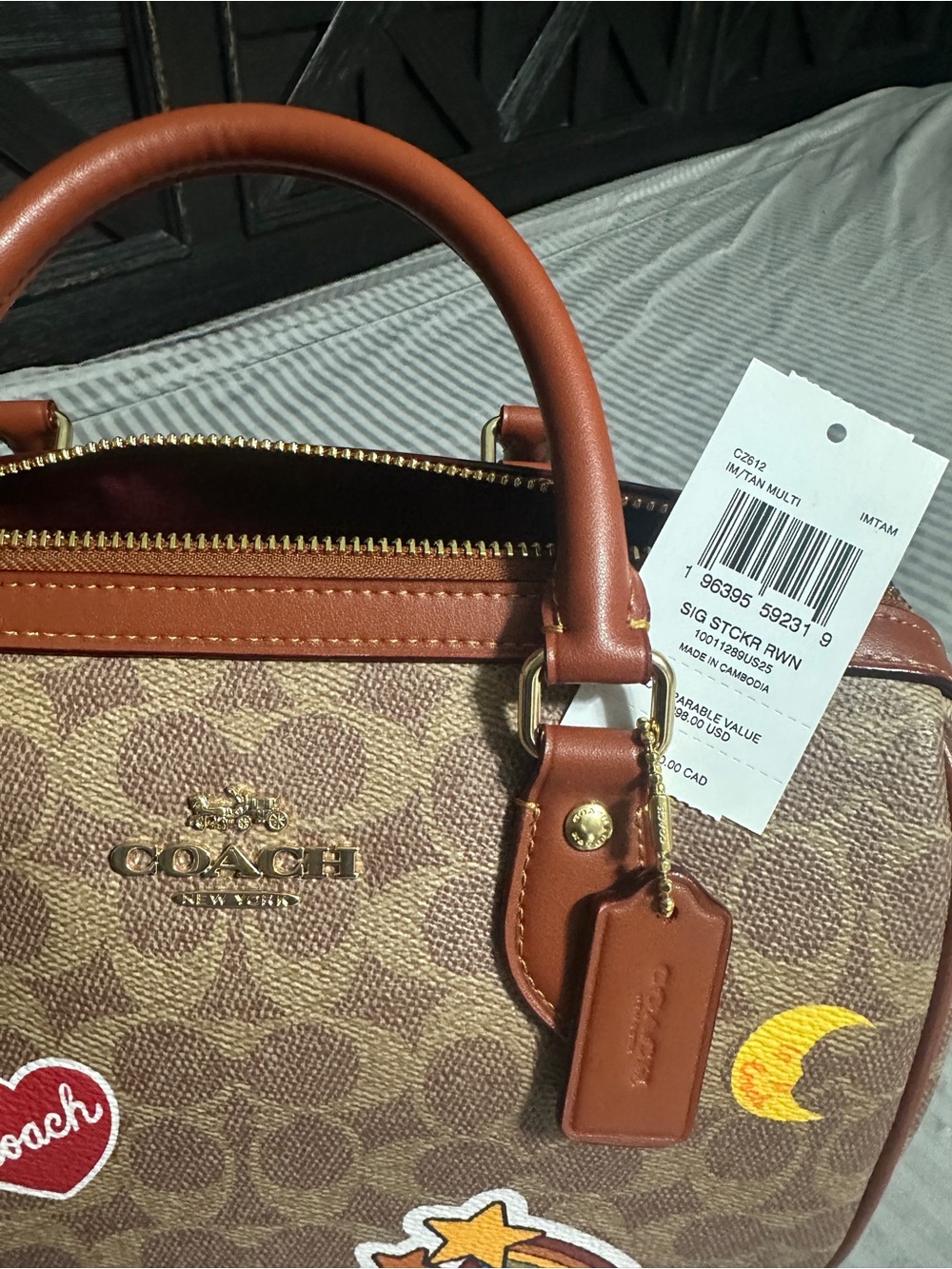 COACH Sticker Print Rowan & Matching Wrislet - Picture 10 of 15